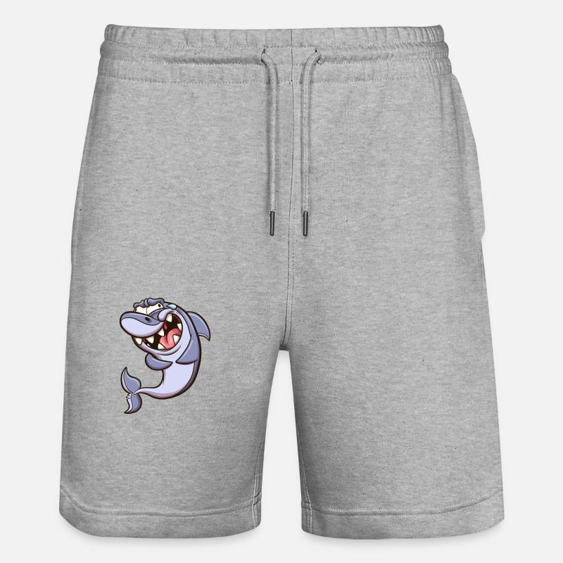 Drôle de requin - Short de jogging bio TRAINER Stanley/Stella unisexe - gris chiné