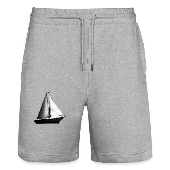 Voile, Voile, Voilier, Marin, Voilier - Short de jogging bio TRAINER Stanley/Stella unisexe - gris chiné - Devant - Nik (191cm) & Marisol (170cm)