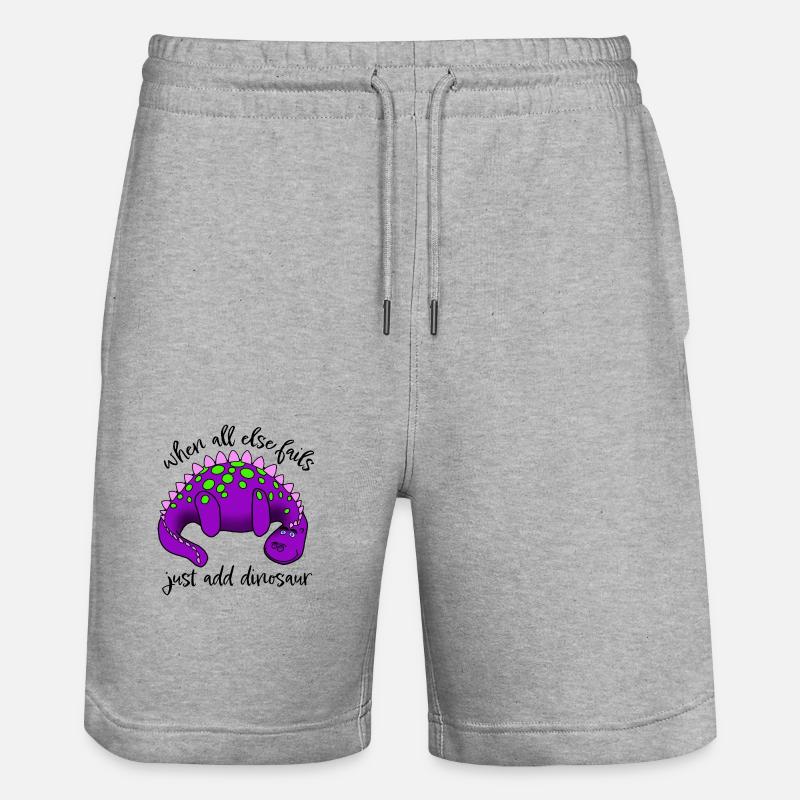 … Ajoutez simplement le dinosaure - Short de jogging bio TRAINER Stanley/Stella unisexe - gris chiné