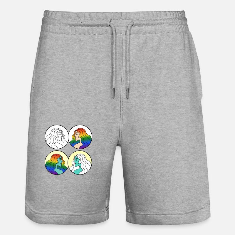 Sie - Stanley/Stella Unisex Bio Joggingshorts Trainer  - Grau meliert