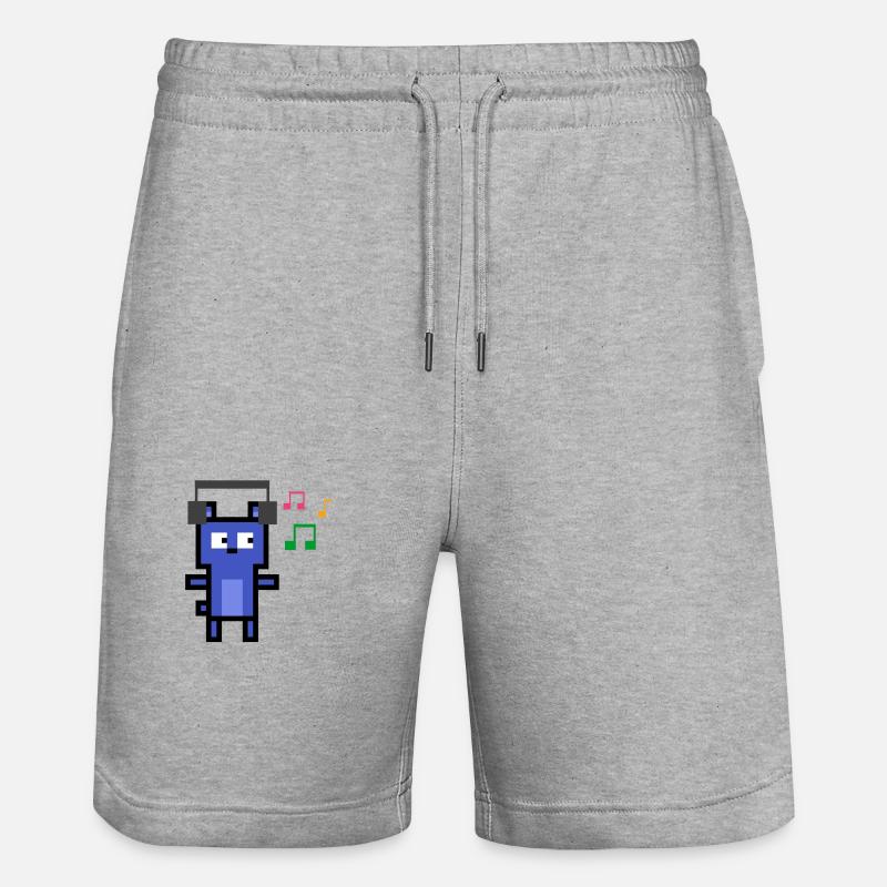 Bluebear écoute de la musique - Short de jogging bio TRAINER Stanley/Stella unisexe - gris chiné
