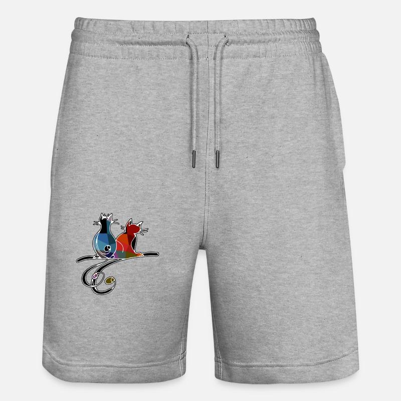 Chats - Short de jogging bio TRAINER Stanley/Stella unisexe - gris chiné