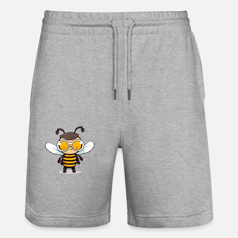Fry l'abeille - Short de jogging bio TRAINER Stanley/Stella unisexe - gris chiné