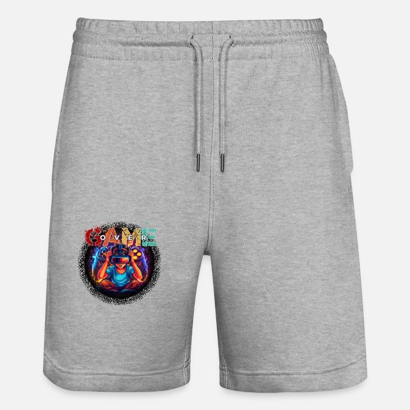 Game Over - Short de jogging bio TRAINER Stanley/Stella unisexe - gris chiné