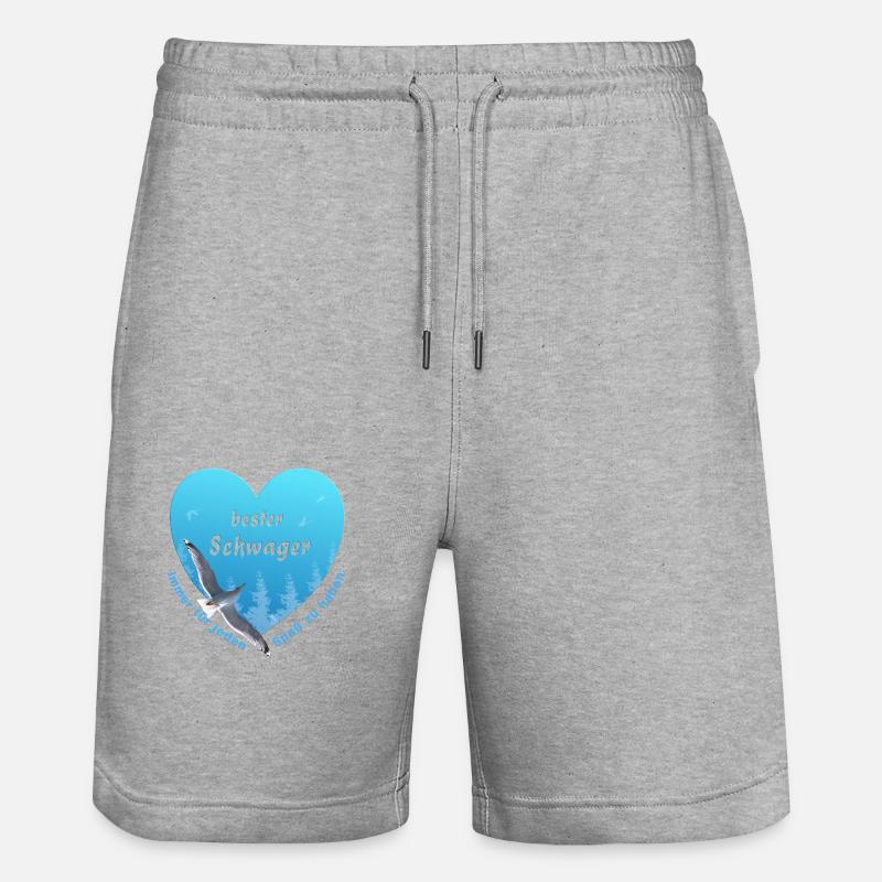 bester Schwager - Stanley/Stella Unisex Bio Joggingshorts Trainer  - Grau meliert