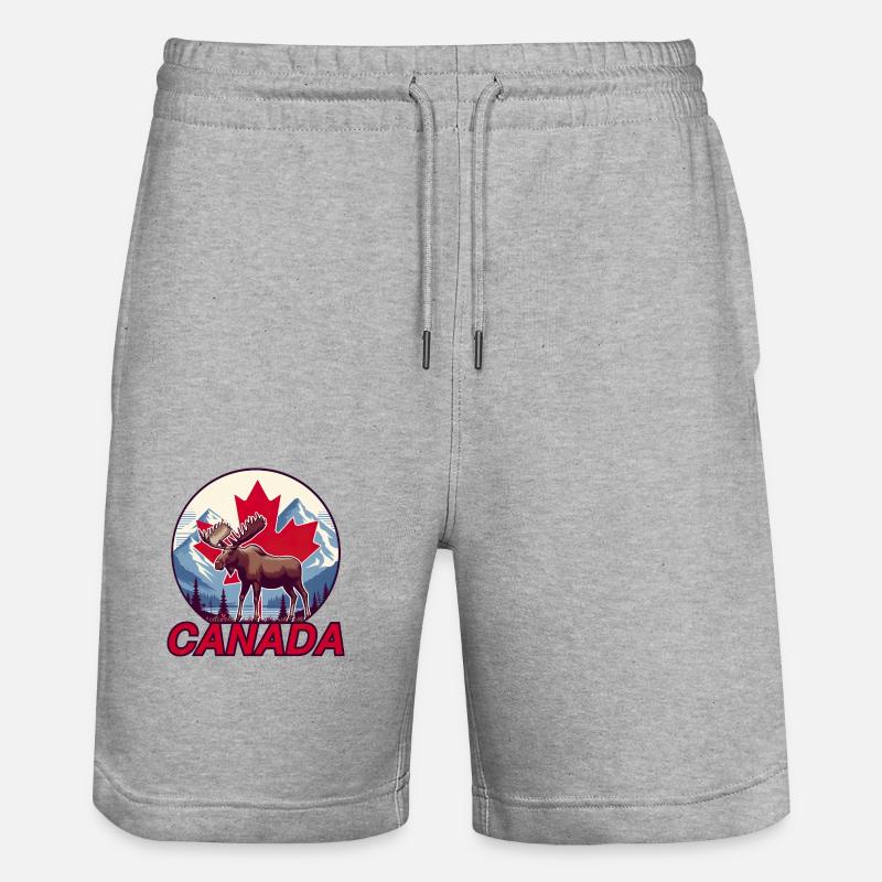 Canada 20 (en anglais seulement) - Short de jogging bio TRAINER Stanley/Stella unisexe - gris chiné