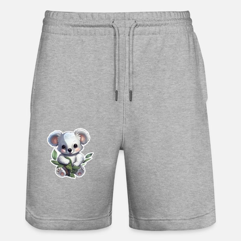 Koala niedlich - Stanley/Stella Unisex Bio Joggingshorts Trainer  - Grau meliert