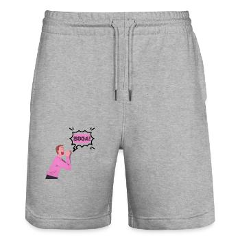 800A! - Stanley/Stella Unisex Bio Joggingshorts Trainer  - Grau meliert - Vorne - Nik (191cm) & Marisol (170cm)