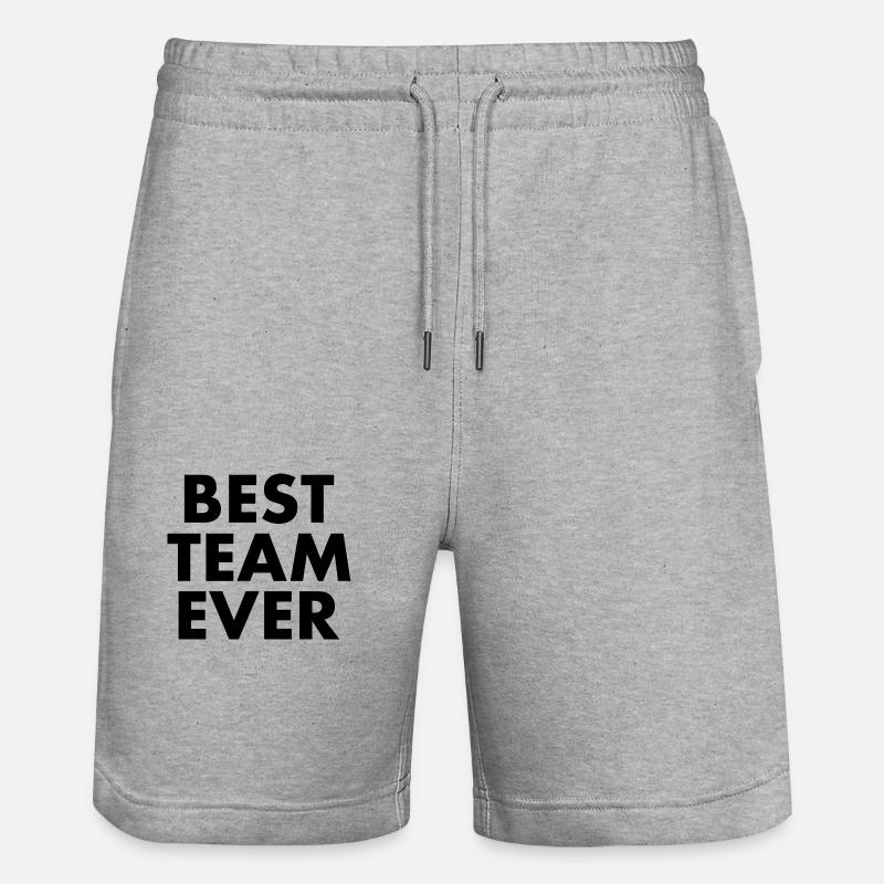 Best team ever - Short de jogging bio TRAINER Stanley/Stella unisexe - gris chiné