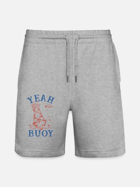 yeah buoy Graphic - Stanley/Stella Trainer Unisex Organic Jogging Shorts - heather grey