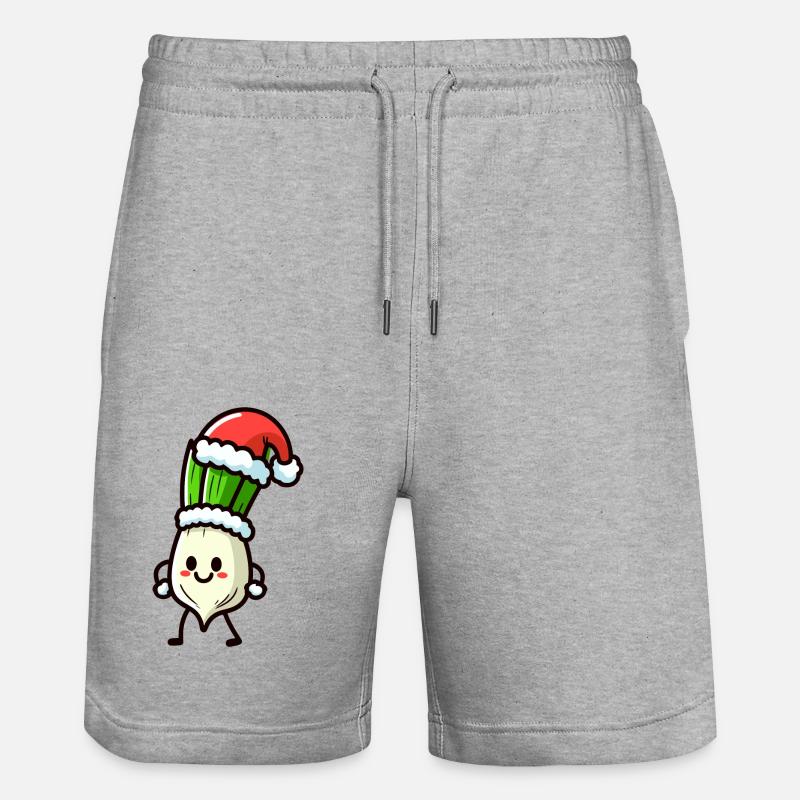 Nikolauch Oignon de printemps - Short de jogging bio TRAINER Stanley/Stella unisexe - gris chiné