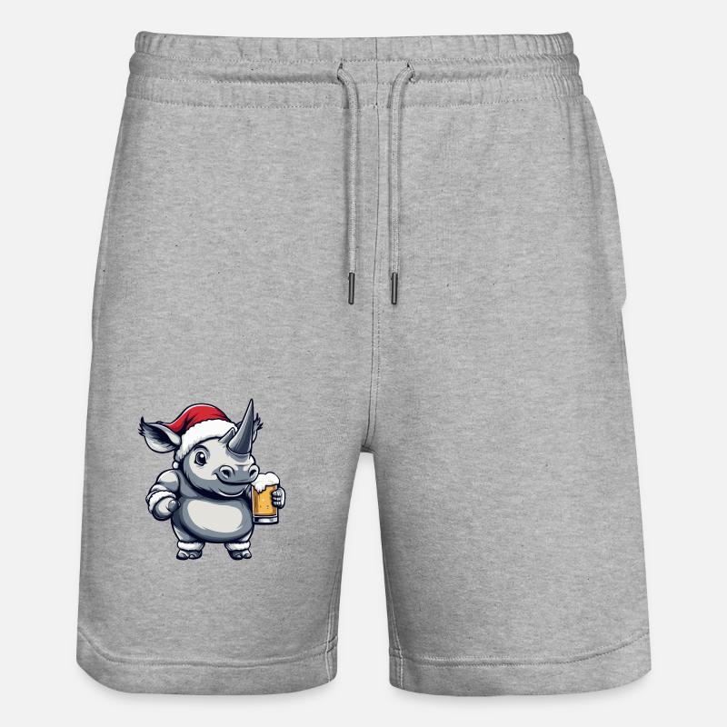 Bière Rhino Noël Noël - Short de jogging bio TRAINER Stanley/Stella unisexe - gris chiné