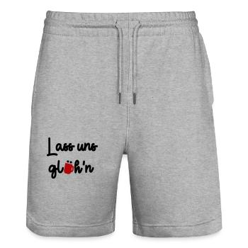 Lass uns glühn - Stanley/Stella Unisex Bio Joggingshorts Trainer  - Grau meliert - Vorne - Nik (191cm) & Marisol (170cm)