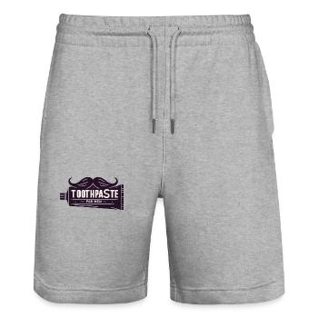 Dentifrice pour hommes - Short de jogging bio TRAINER Stanley/Stella unisexe - gris chiné - Devant - Nik (191cm) & Marisol (170cm)
