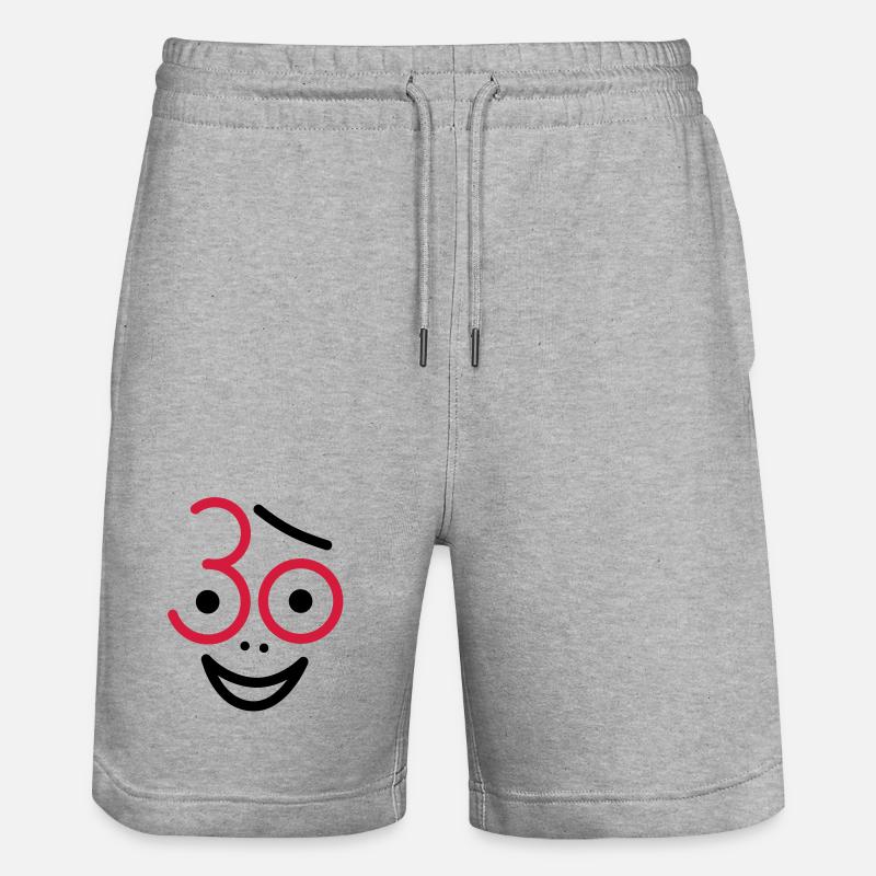 Juhu 30 ans! - Short de jogging bio TRAINER Stanley/Stella unisexe - gris chiné