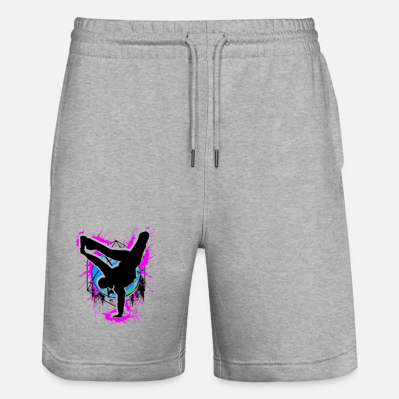 Breakdance - Breakdancer - Breakdancing - BBoy - Pantaloncini da jogger ecologici unisex Trainer di Stanley/Stella - grigio melange