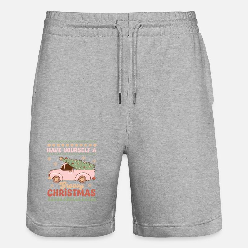 Pull de Noël moche - Short de jogging bio TRAINER Stanley/Stella unisexe - gris chiné