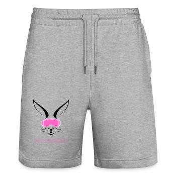 Après-Ski Pistenbunny Adventures - Stanley/Stella Unisex Bio Joggingshorts Trainer  - Grau meliert - Vorne - Nik (191cm) & Marisol (170cm)