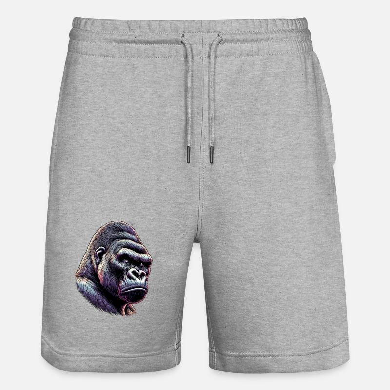 Gorille - Short de jogging bio TRAINER Stanley/Stella unisexe - gris chiné