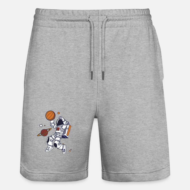 Astronaute Dunk Planète - Short de jogging bio TRAINER Stanley/Stella unisexe - gris chiné