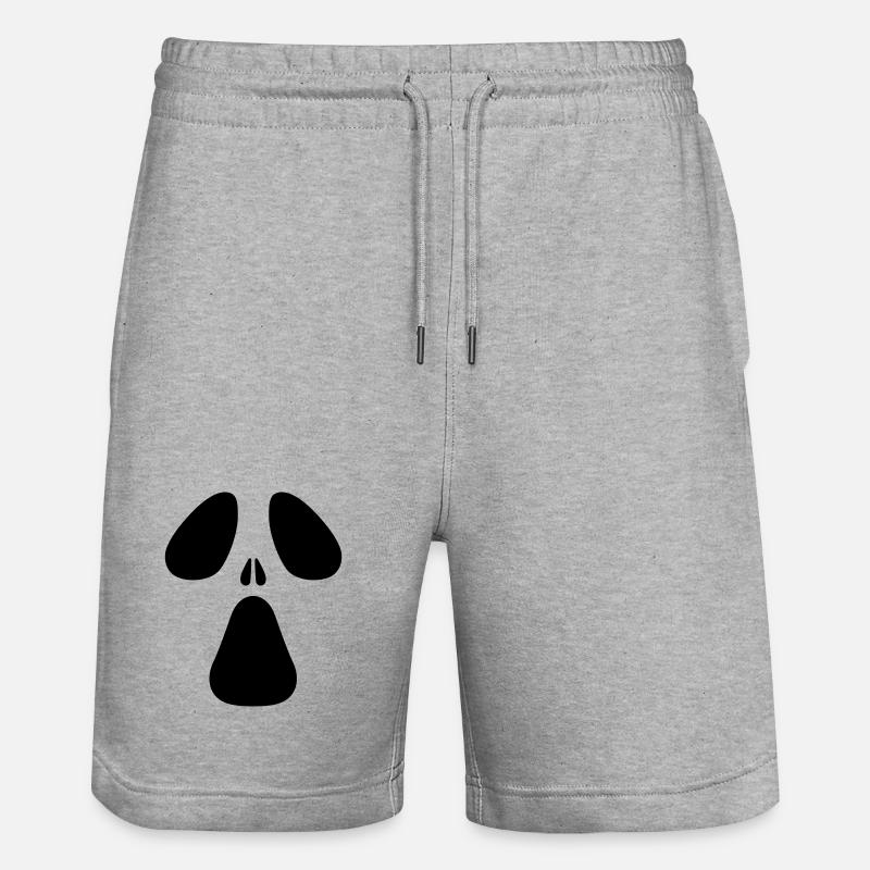 AC Designs Halloween Ghost Face - Short de jogging bio TRAINER Stanley/Stella unisexe - gris chiné