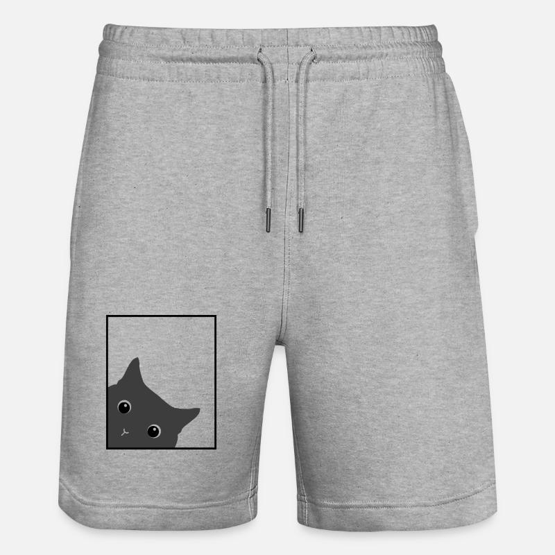 Le chat de Schrödinger - Short de jogging bio TRAINER Stanley/Stella unisexe - gris chiné