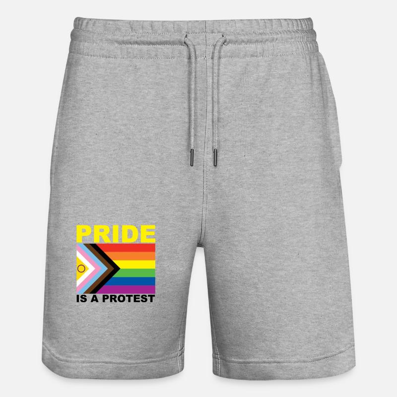 Pride is a Protest - Stanley/Stella Unisex Bio Joggingshorts Trainer  - Grau meliert
