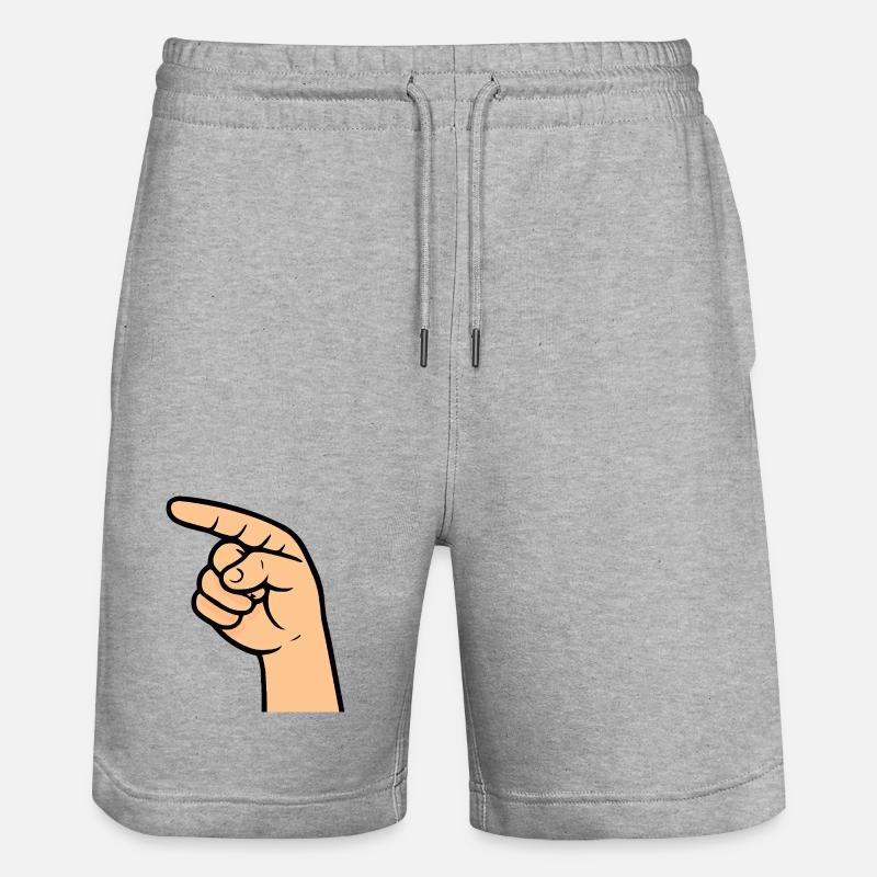 Main Index Bande dessinée - Short de jogging bio TRAINER Stanley/Stella unisexe - gris chiné