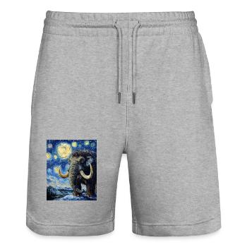 Mammut Van Gogh Starry Night - Stanley/Stella Unisex Bio Joggingshorts Trainer  - Grau meliert - Vorne - Nik (191cm) & Marisol (170cm)
