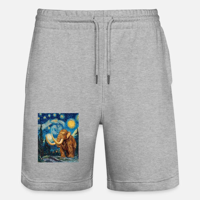 Mammouth Van Gogh Nuit étoilée - Short de jogging bio TRAINER Stanley/Stella unisexe - gris chiné