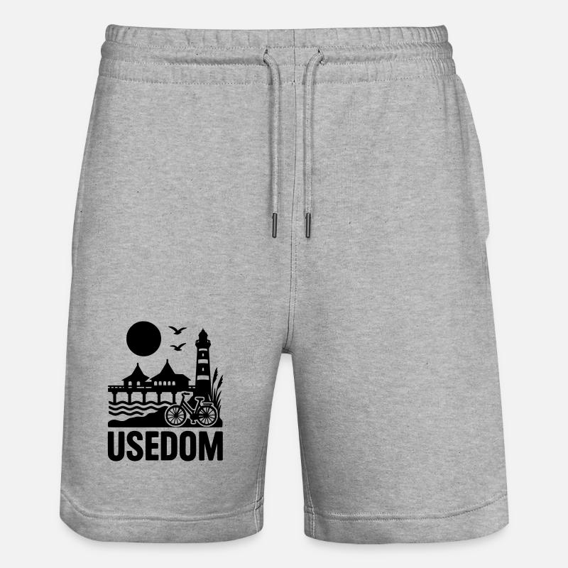 Île d’Usedom - Short de jogging bio TRAINER Stanley/Stella unisexe - gris chiné