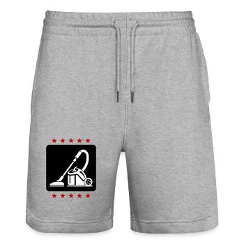 Cleaning vacuum cleaners - Stanley/Stella Trainer Unisex Organic Jogging Shorts - heather grey - Front - Nik (191cm) & Marisol (170cm)