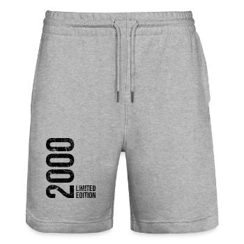 Édition limitée 2000 – Année de naissance Stolz - Short de jogging bio TRAINER Stanley/Stella unisexe - gris chiné - Devant - Nik (191cm) & Marisol (170cm)