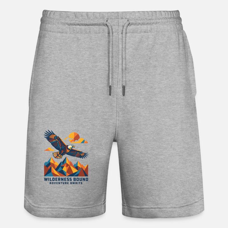 En pleine nature - L’aventure vous attend - Short de jogging bio TRAINER Stanley/Stella unisexe - gris chiné