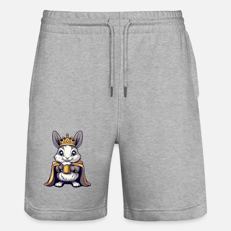 Le Roi de la Bière Lapin - Short de jogging bio TRAINER Stanley/Stella unisexe - gris chiné