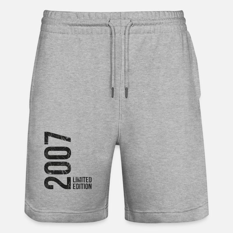 Édition limitée 2007 – 19e anniversaire - Short de jogging bio TRAINER Stanley/Stella unisexe - gris chiné