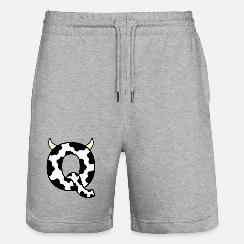 Q Gioco di parole sulle mucche - Pantaloncini da jogger ecologici unisex Trainer di Stanley/Stella - grigio melange