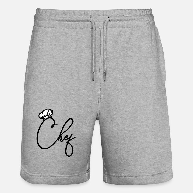 Chef Chef - Short de jogging bio TRAINER Stanley/Stella unisexe - gris chiné