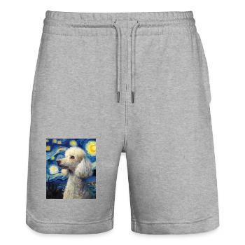 Pudel - Stanley/Stella Unisex Bio Joggingshorts Trainer  - Grau meliert - Vorne - Nik (191cm) & Marisol (170cm)