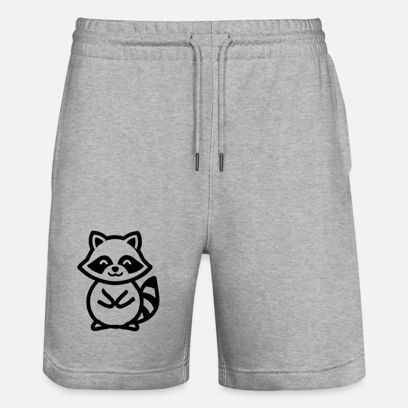 Waschbär - Stanley/Stella Unisex Bio Joggingshorts Trainer - Grau meliert