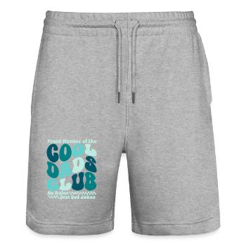 Cool Dads Club - Papa Vatertag Geschenk - Stanley/Stella Unisex Bio Joggingshorts Trainer  - Grau meliert - Vorne - Nik (191cm) & Marisol (170cm)