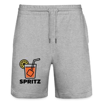 Spritz Cocktail Summer Drink Italy Holiday - Stanley/Stella Trainer Unisex Organic Jogging Shorts - heather grey - Front - Nik (191cm) & Marisol (170cm)
