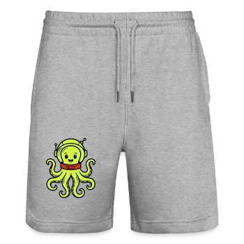 Extraterrestre mignon - Short de jogging bio TRAINER Stanley/Stella unisexe - gris chiné - Devant - Nik (191cm) & Marisol (170cm)