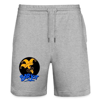 Barjot - Stanley/Stella Unisex Bio Joggingshorts Trainer  - Grau meliert - Vorne - Nik (191cm) & Marisol (170cm)