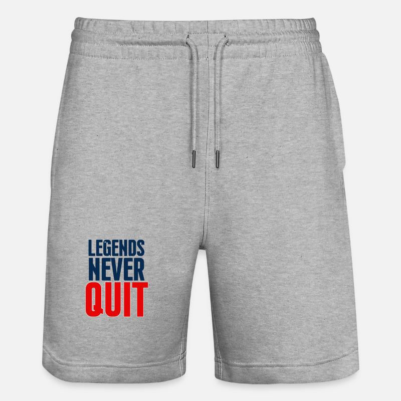 Legends Never Quit Bold - Short de jogging bio TRAINER Stanley/Stella unisexe - gris chiné