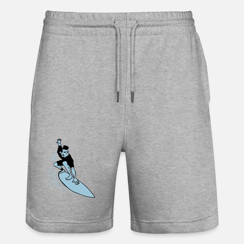 Surfer - Stanley/Stella Unisex Bio Joggingshorts Trainer  - Grau meliert