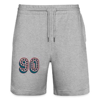JAHRESTAG. ALLES GUTE ZUM GEBURTSTAG. ALLES GUTE ZUM GEBURTSTAG - Stanley/Stella Unisex Bio Joggingshorts Trainer  - Grau meliert - Vorne - Nik (191cm) & Marisol (170cm)