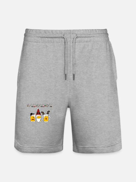 Garland Christmas - Stanley/Stella Trainer Unisex Organic Jogging Shorts - heather grey