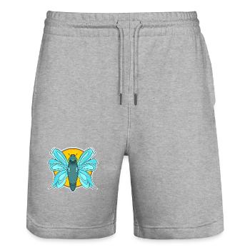 Butterflies are always in - Stanley/Stella Unisex Bio Joggingshorts Trainer  - Grau meliert - Vorne - Nik (191cm) & Marisol (170cm)