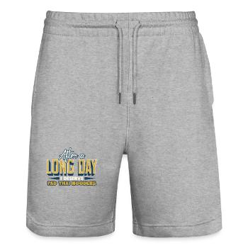 After A Long Day I Deserve Pad Thai Noodles - Stanley/Stella Trainer Unisex Organic Jogging Shorts - heather grey - Front - Nik (191cm) & Marisol (170cm)